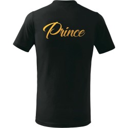Dětské tričko P - Prince se zlatým potiskem