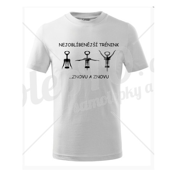 Fitness tričko - nejoblíbenější trénink