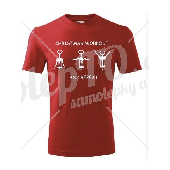 Fitness tričko - christmas workout