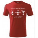 Fitness tričko - christmas workout
